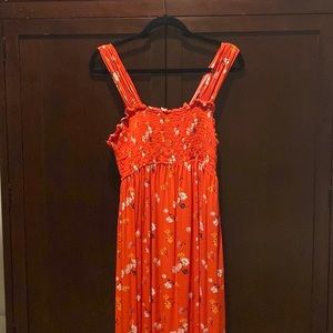 Isabel Maternity smocked-top maxi dress